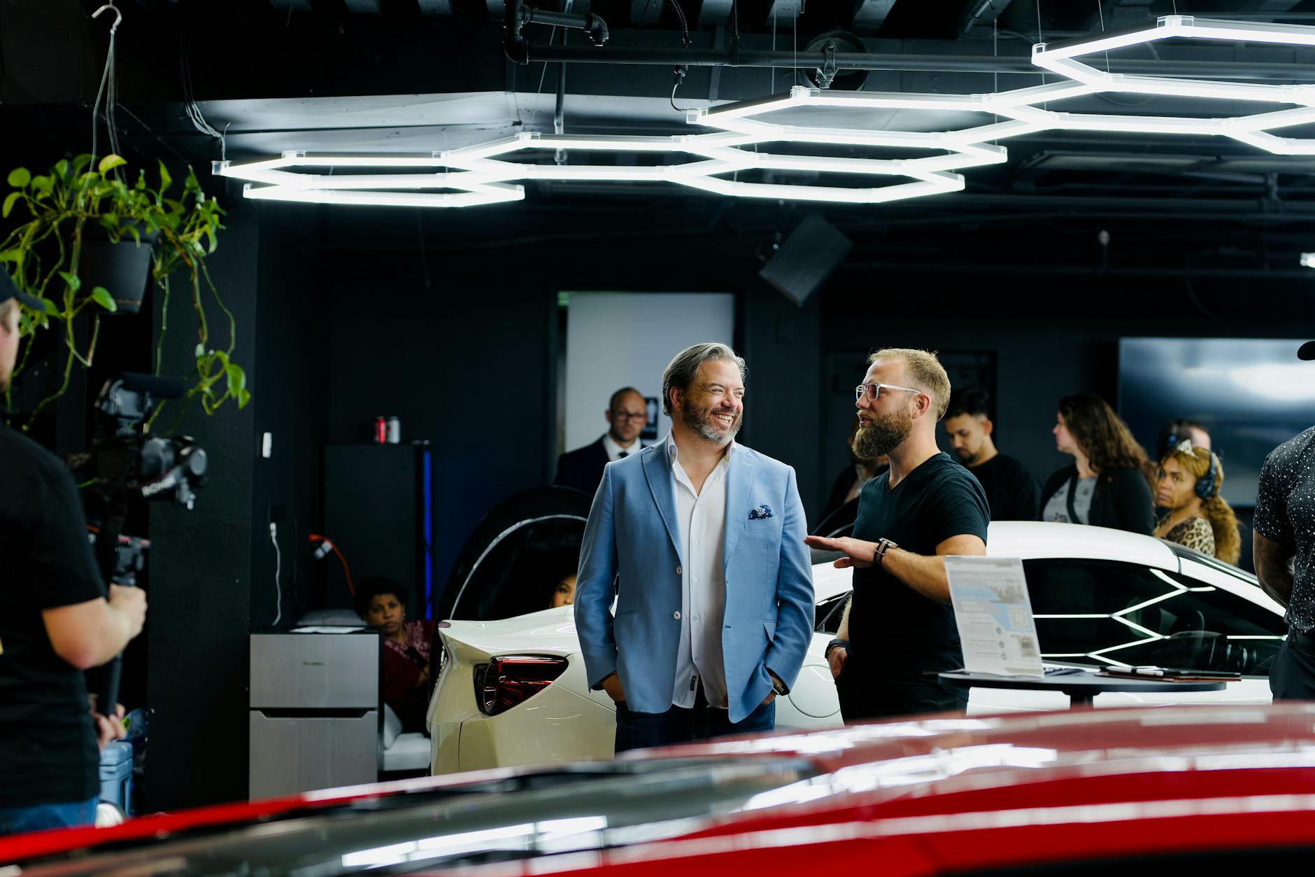 luxury car event in los angeles showroom