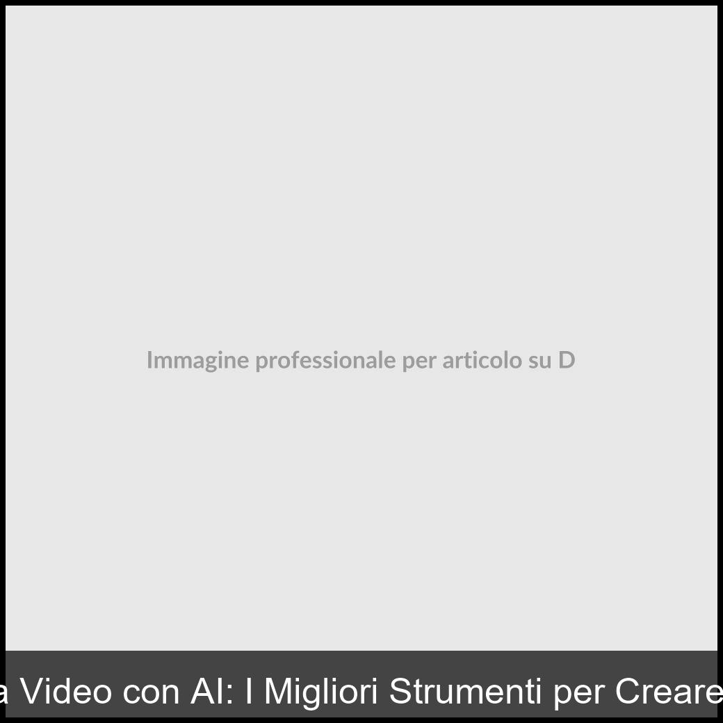 Da Testo a Video con AI: I Migliori Strumenti per Creare Contenuti-1