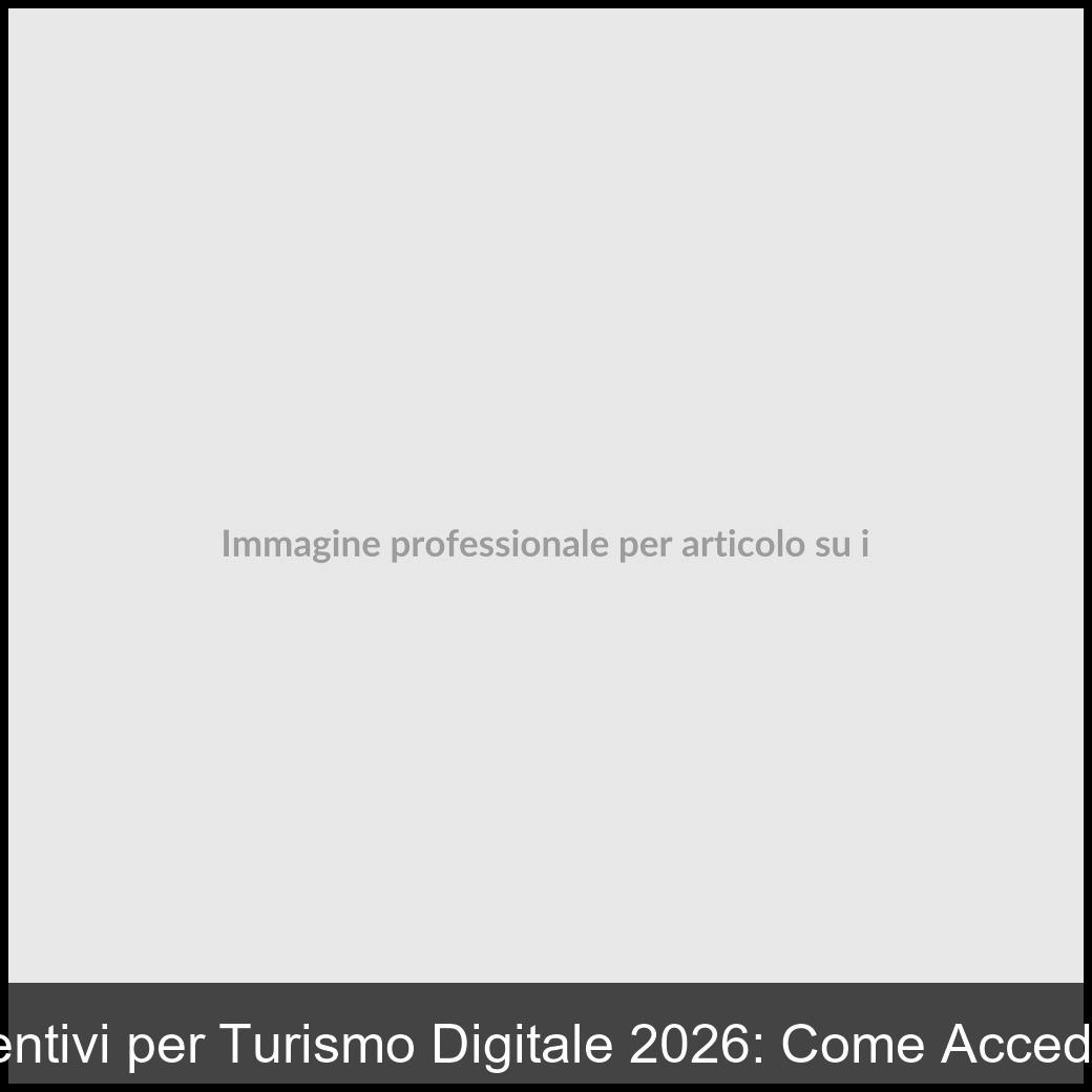 incentivi turismo digitale 2026-1